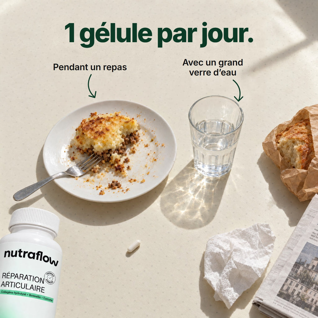 Conseils d'utilisation : 1 gélule par jour pendant un repas, avec un grand verre d'eau